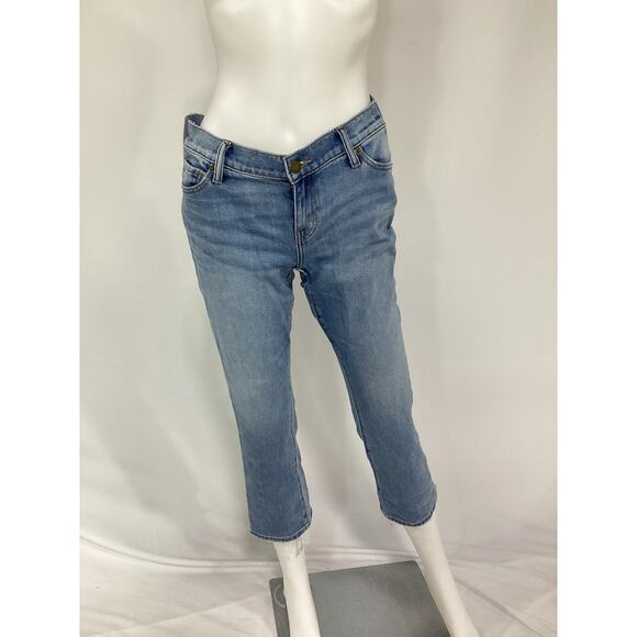 Hatch Maternity the Crop Denim Blue Straight Leg Jeans - Picture 2 of 7